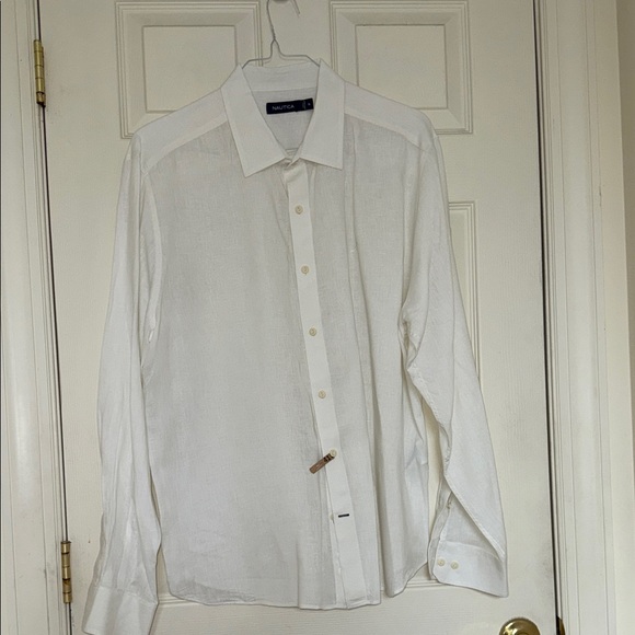 Nautica Crisp White Button-Up Shirt - Picture 1 of 4